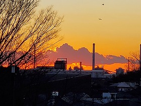 彫刻の広場夕焼け